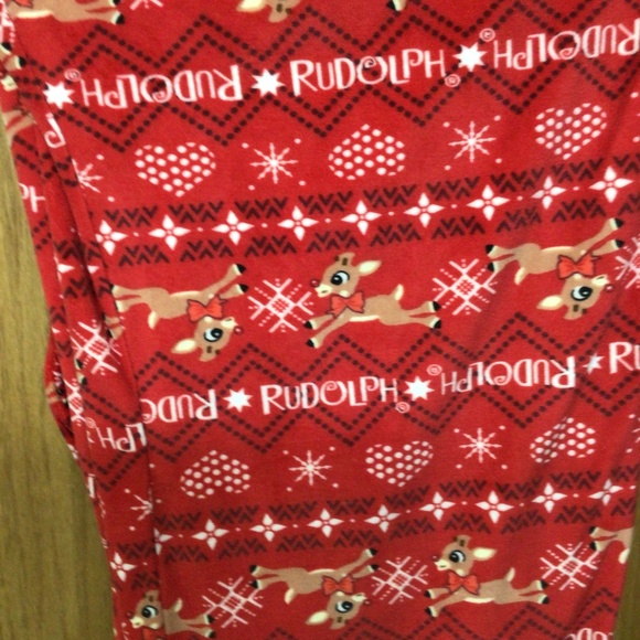 Rudolph Christmas Pajama Bottoms Size 3X  (22w-24w) Soft Nice Condition - Picture 1 of 4